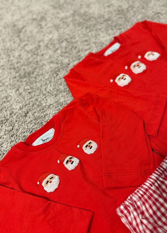 French Knot Santa Diaper Set