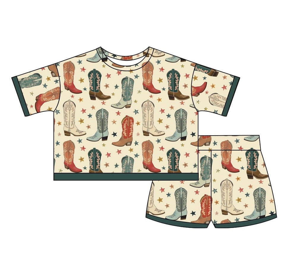 Red, White, & Boots Bamboo Set