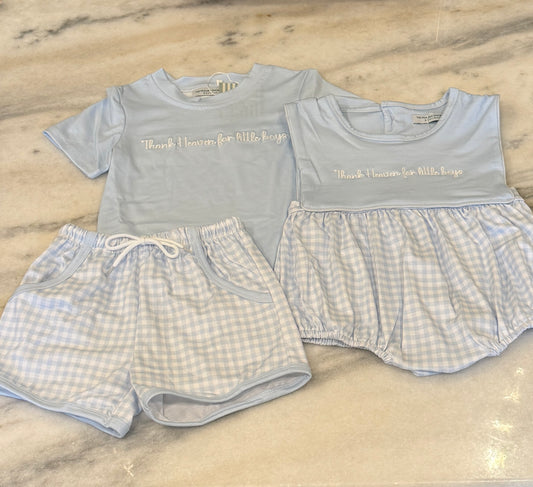 PO11 Thank Heaven for little Boys Short Set