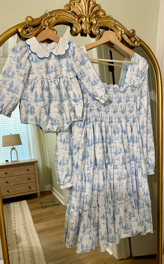 Girls Vintage Mallard Toile