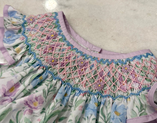 Spring Smocked Bishop Geometric Bubble