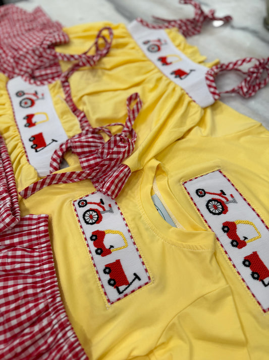 Boys Little Rider Smocked Short Set