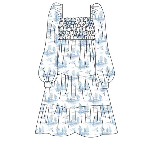 Mommy Matching Mallard Toile Dress