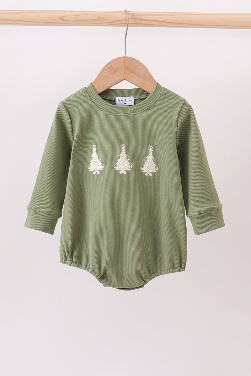 Ribbed Embroidered Christmas Tree Bubble