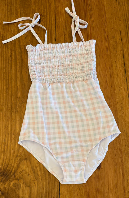 PO9 Pastel Gingham Woman's 1 Piece
