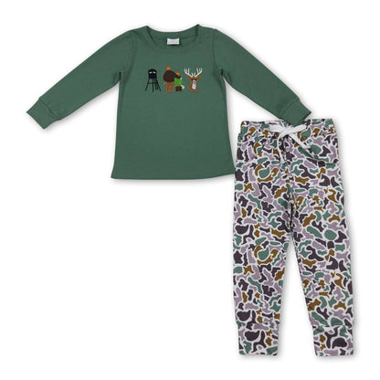 Appliqué Daddy & Son Hunting Set