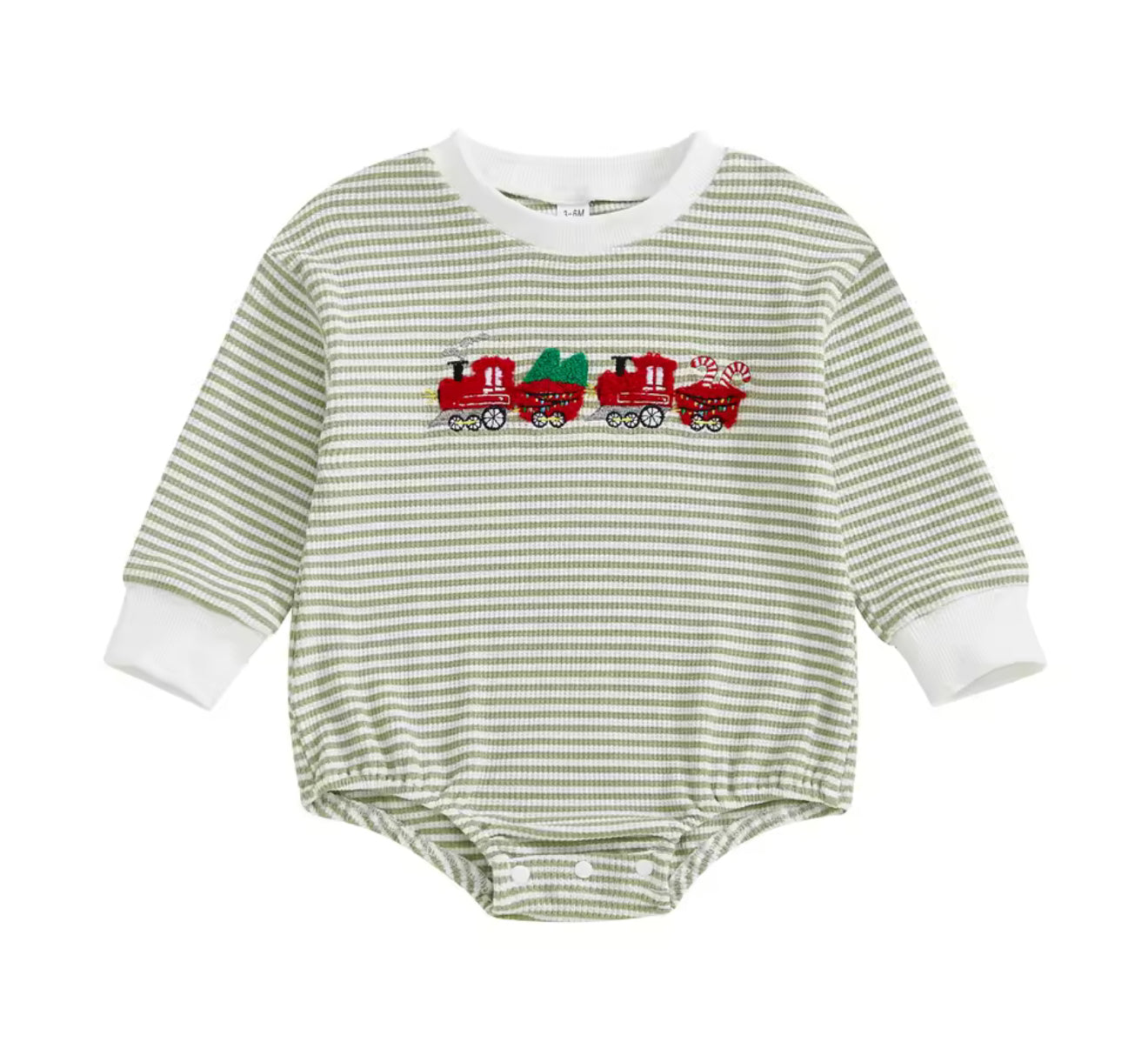 French Knot Christmas Train Bubble