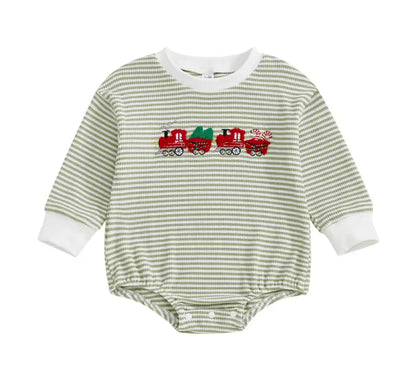 French Knot Christmas Train Bubble