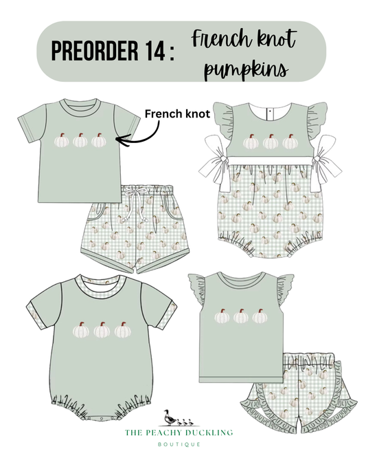 PO14 - French Knot Pumpkins
