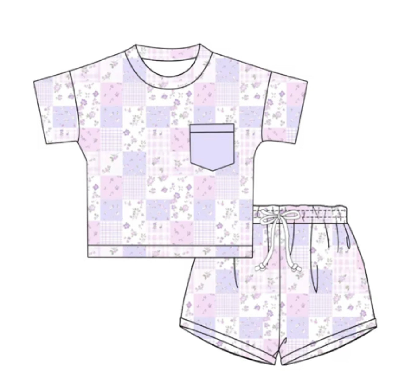 Spring Oversized Patchwork Set