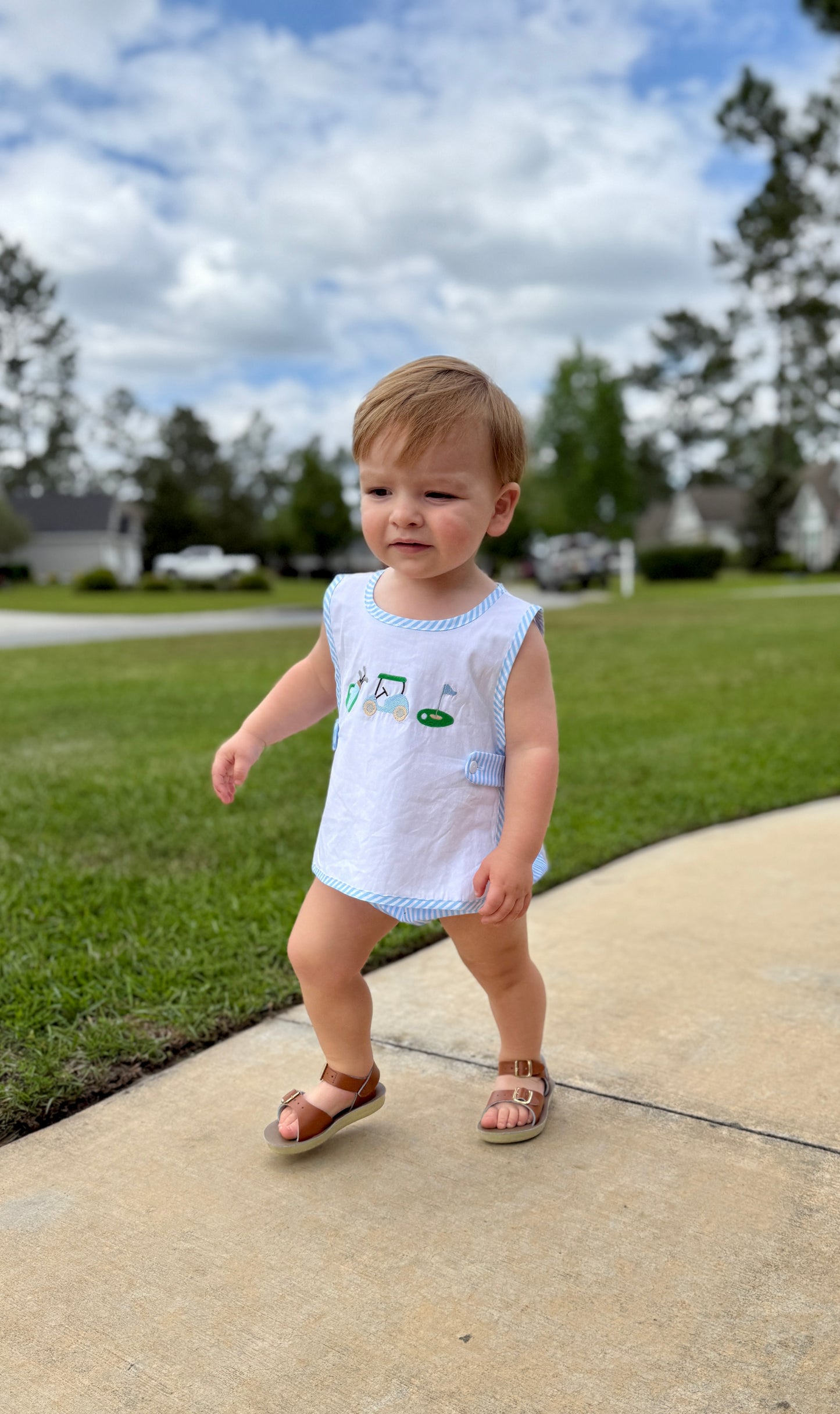 Boys Embroidered Golf Apron Set