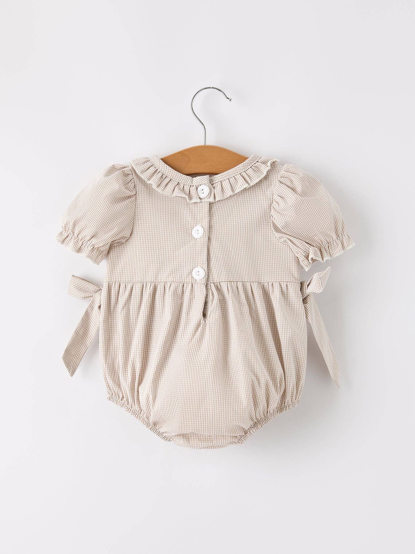 Halloween & Thanksgiving Pumpkin Embroidery Smock Romper
