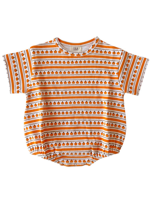 Pumpkin Stripe Organic T-Shirt Bubble