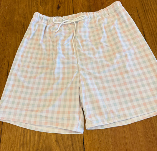 PO9 Pastel Gingham Men's Swim Shorts