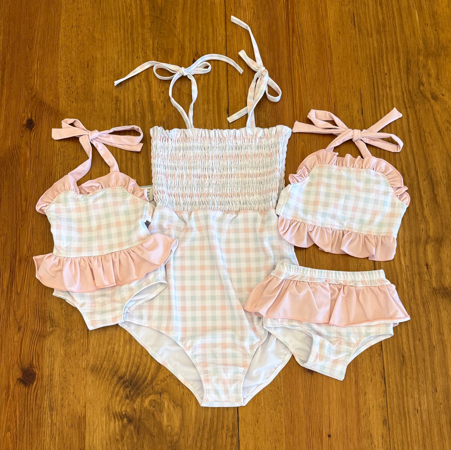 PO9 Pastel Gingham Woman's 1 Piece