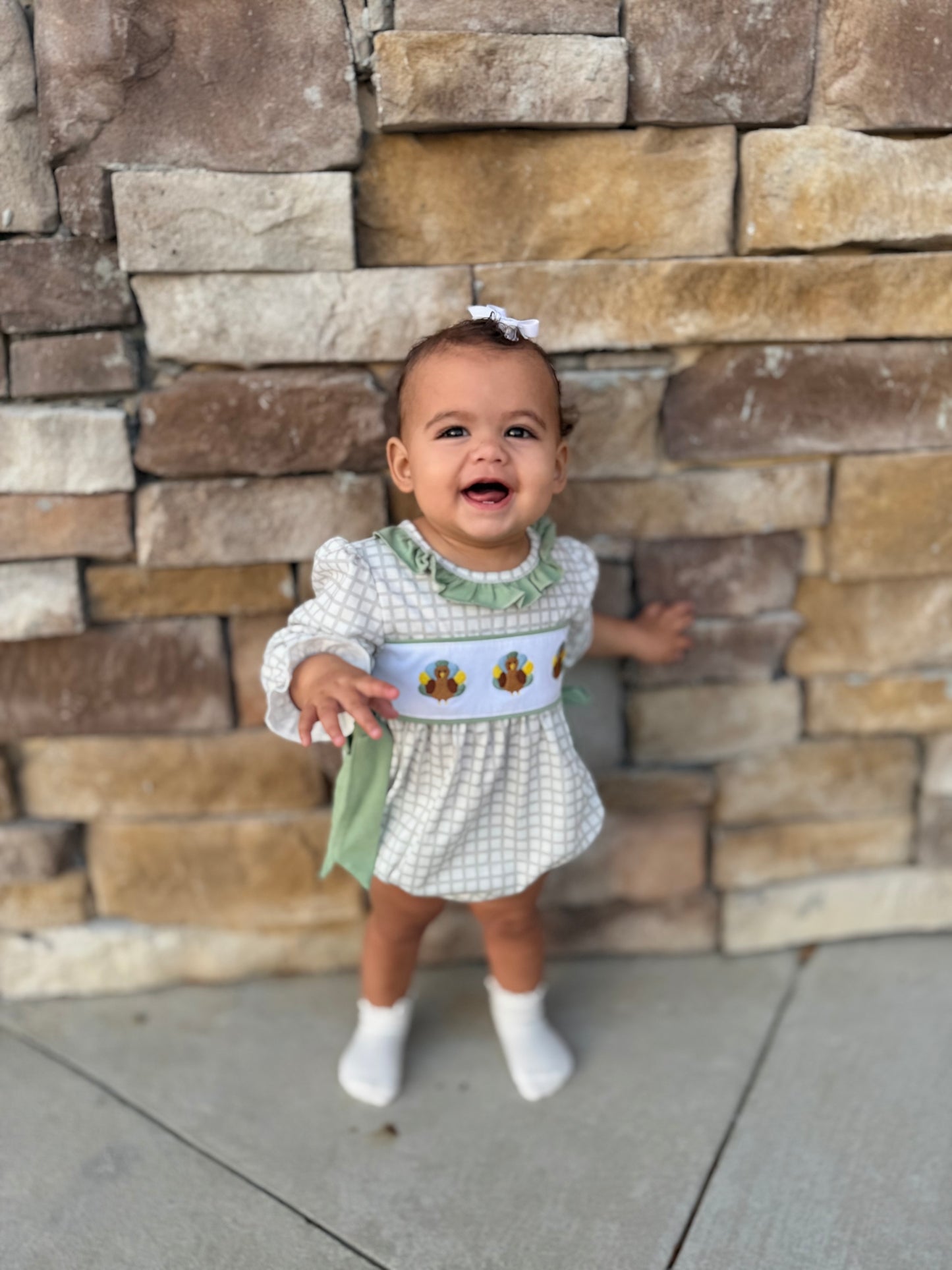 Ruffle Turkey Embroidery Bubble