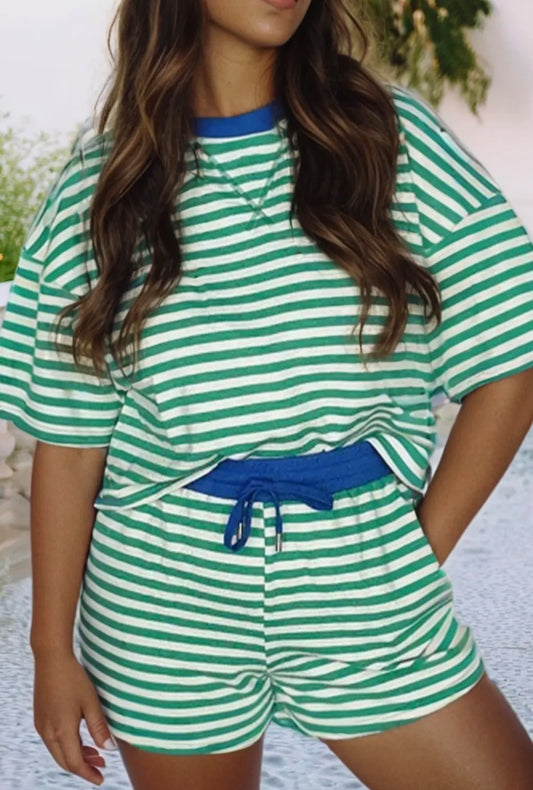 PO10 Striped Spring Two Piece Set