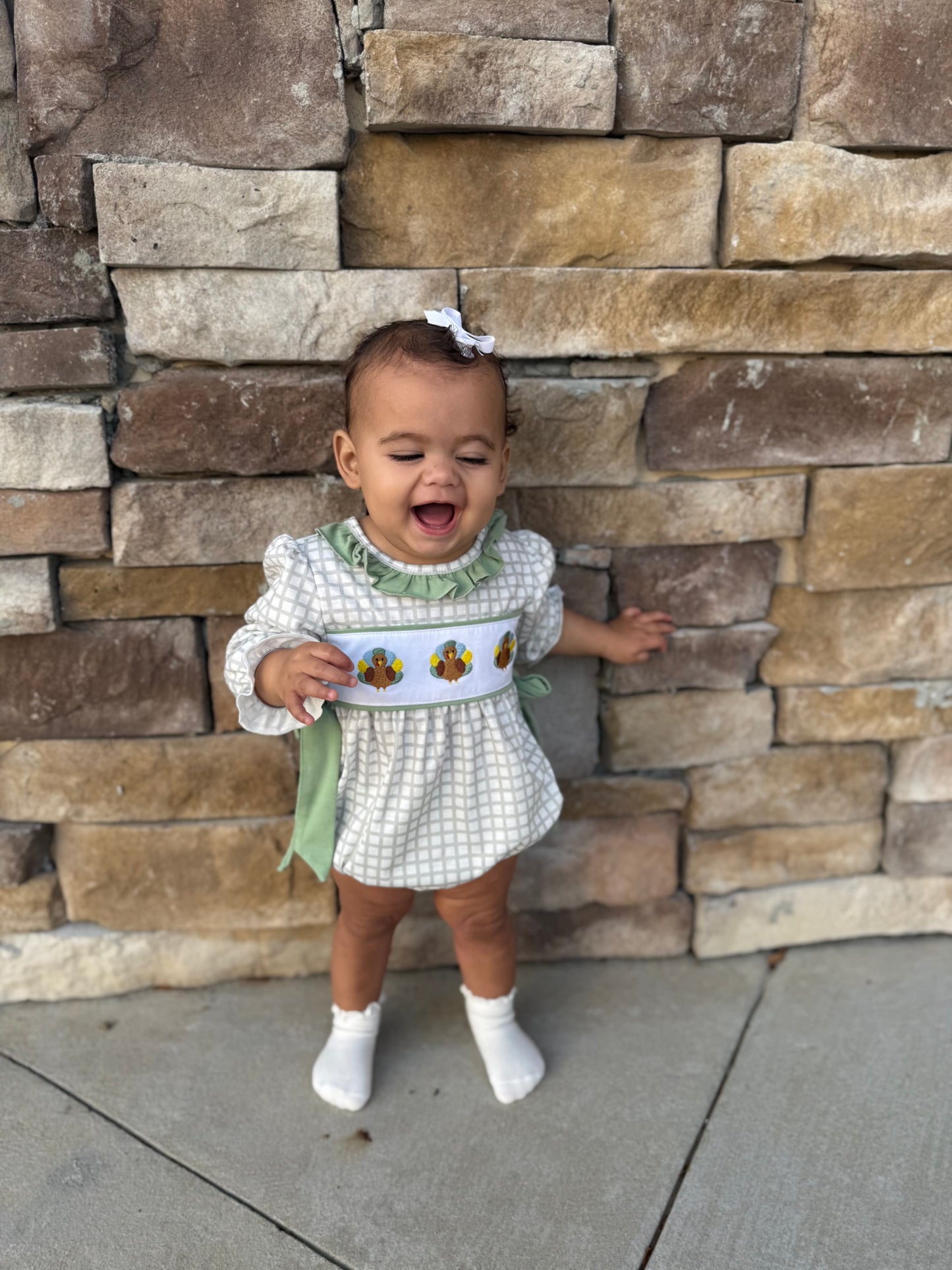 Ruffle Turkey Embroidery Bubble