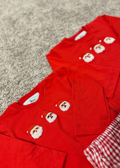 French Knot Santa Diaper Set