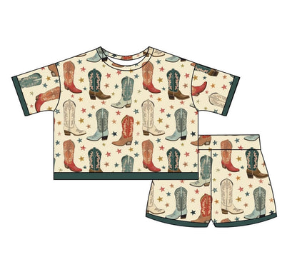 Red, White, & Boots Bamboo Set