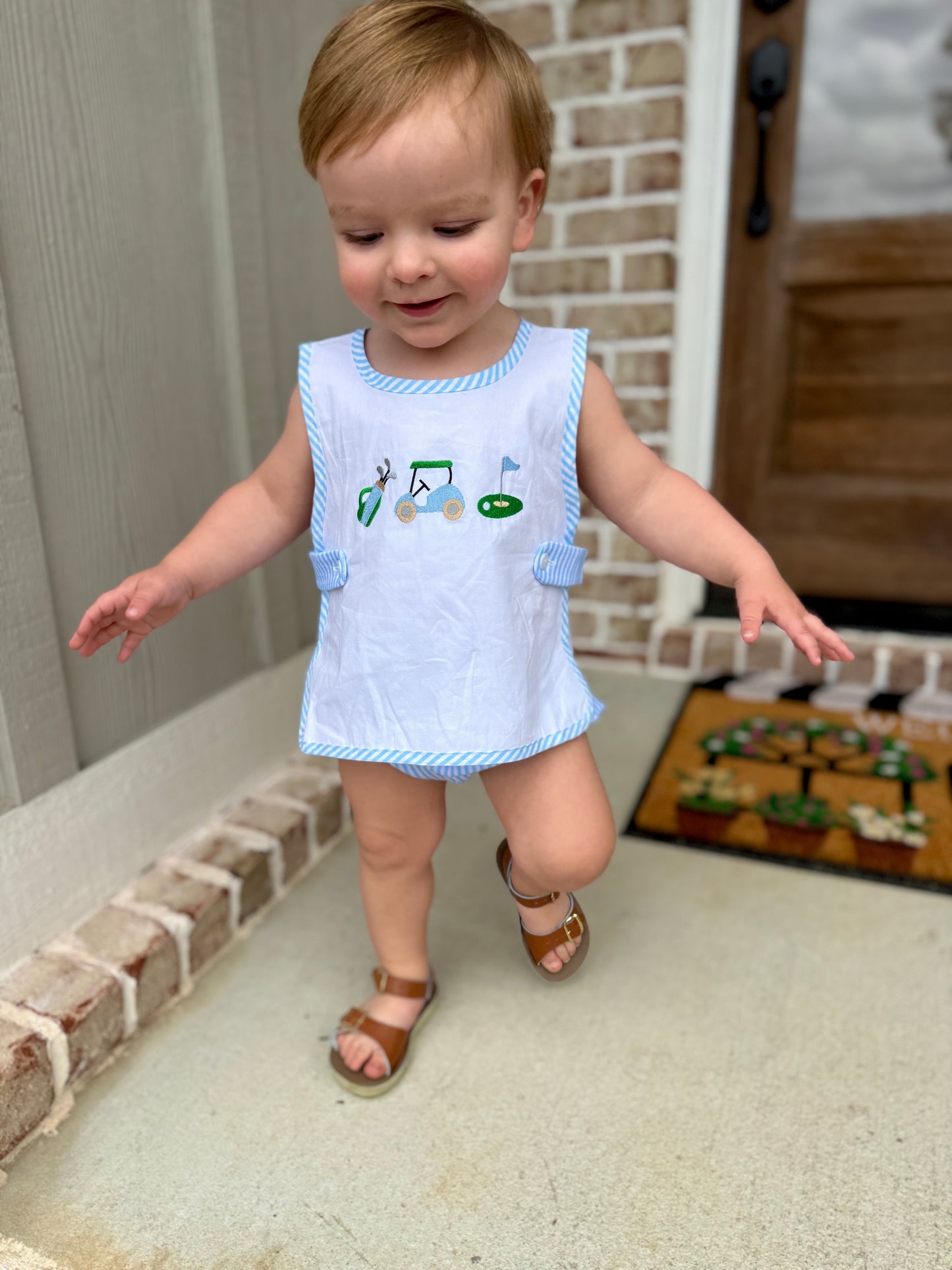 Boys Embroidered Golf Apron Set