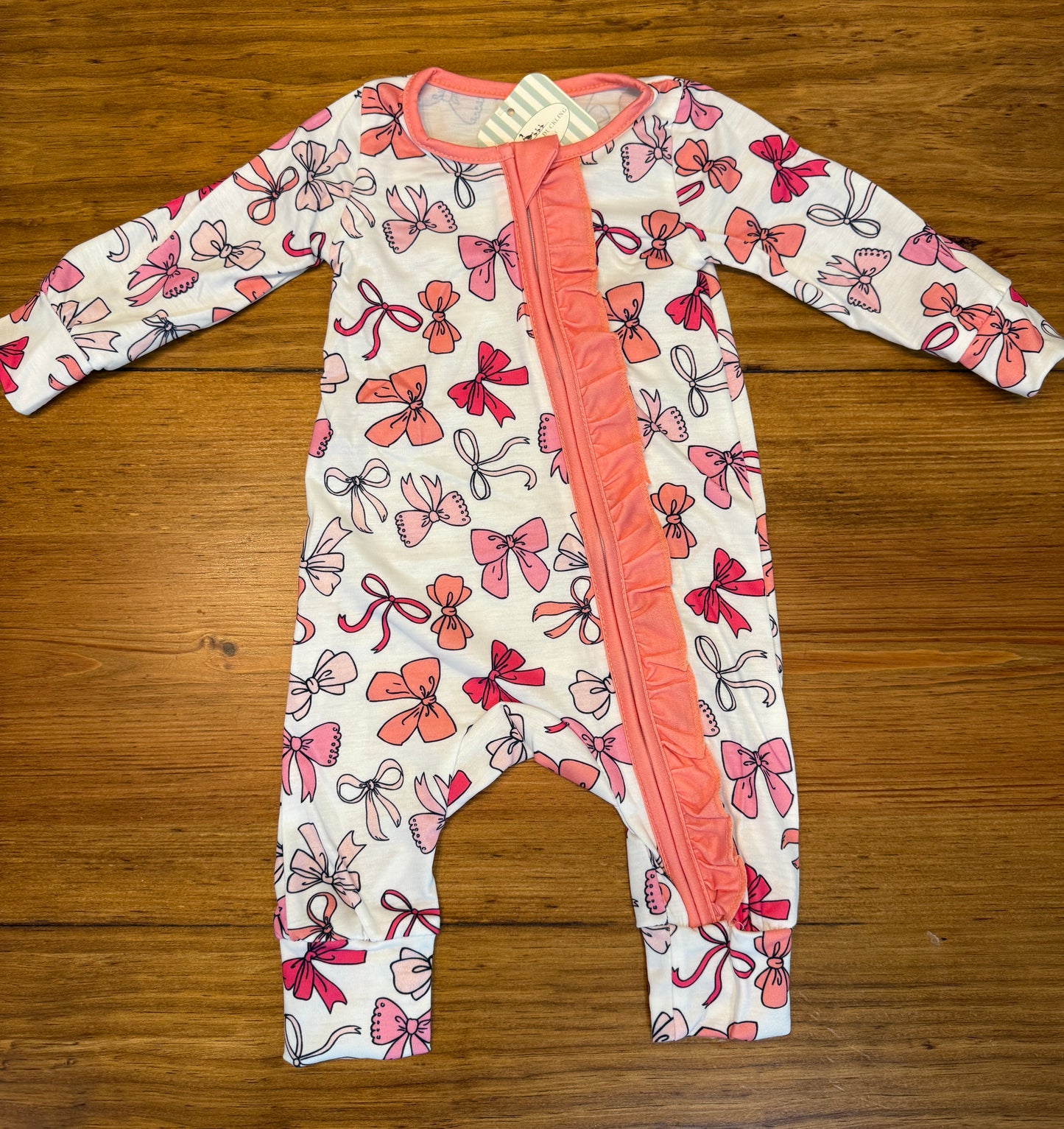 Bow Print Zip Sleeper