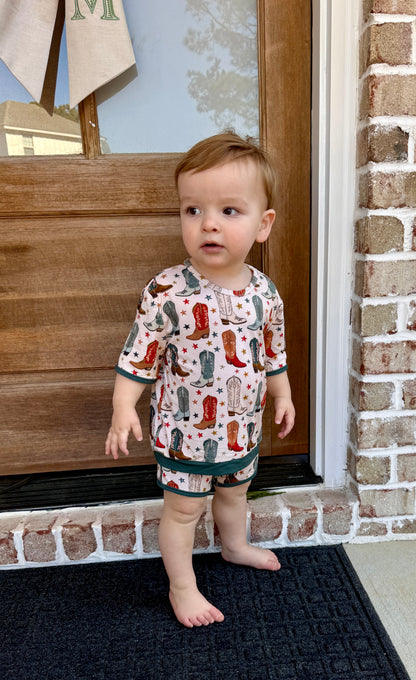 Red, White, & Boots Bamboo Set