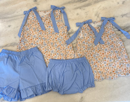 PO11 Scalloped Sweet Bloom Diaper Set