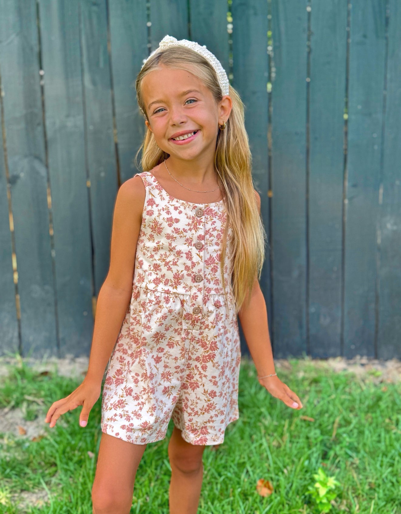 Blush Floral Romper