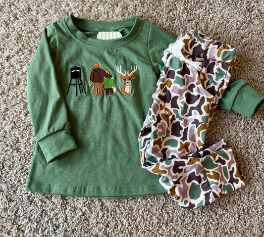 Appliqué Daddy & Son Hunting Set