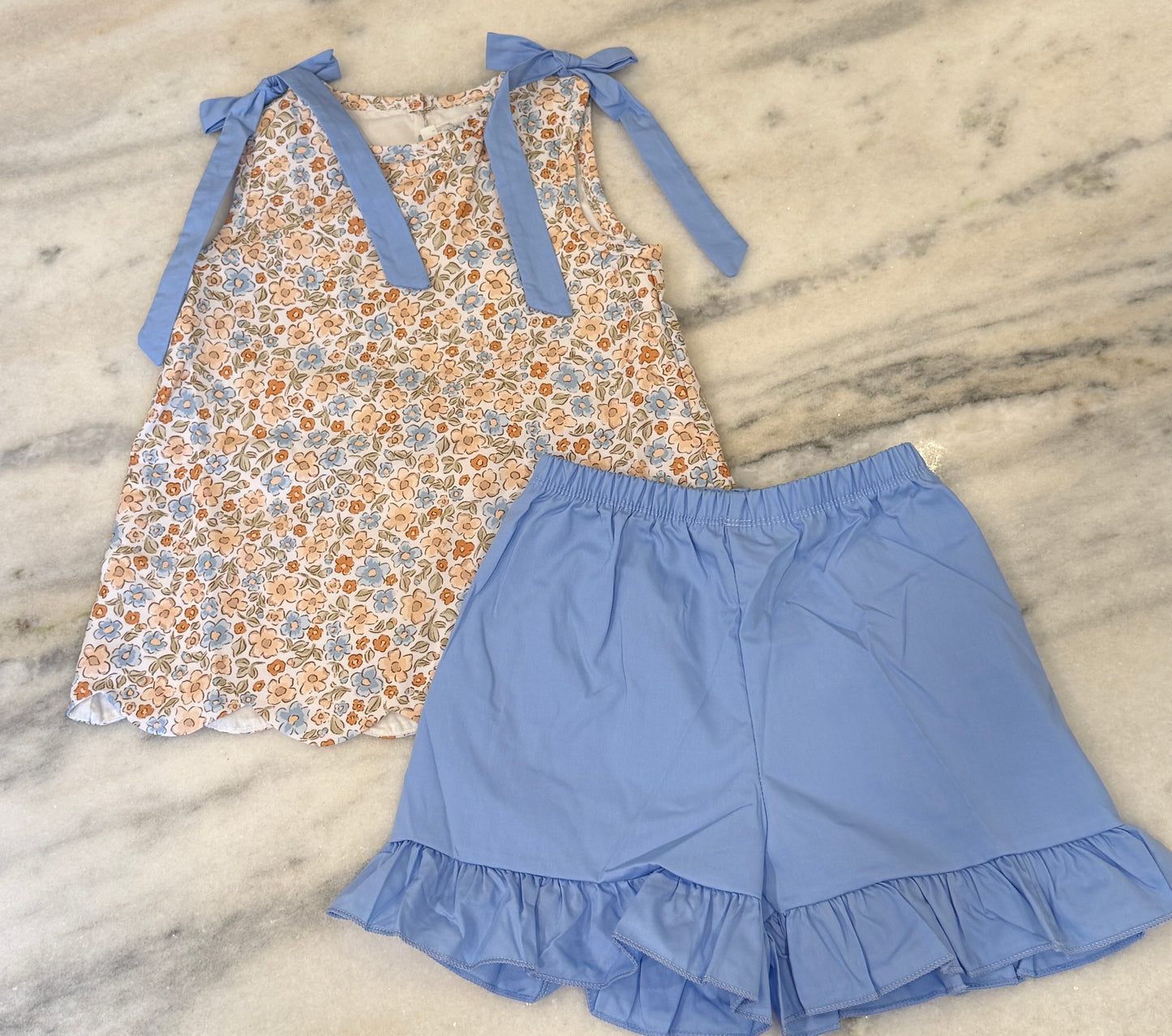 PO11 Scalloped Sweet Bloom Short Set