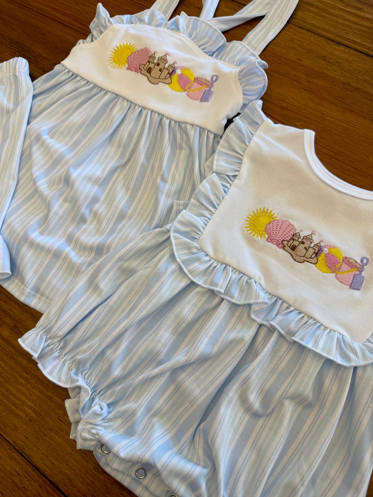 PO9 Embroidered Beach Vibes Ruffled Bubble