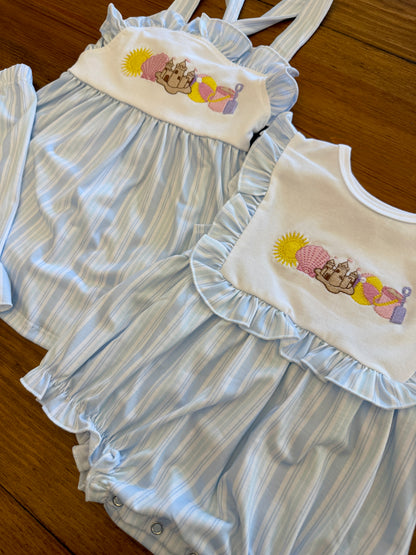 PO9 Embroidered Beach Vibes Ruffled Bubble