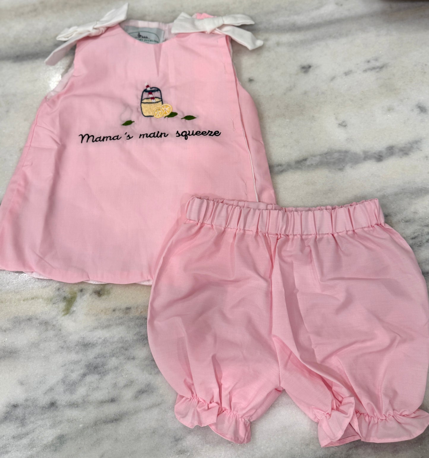 Hand Embroidered Mama's Main Squeeze Bloomer Set