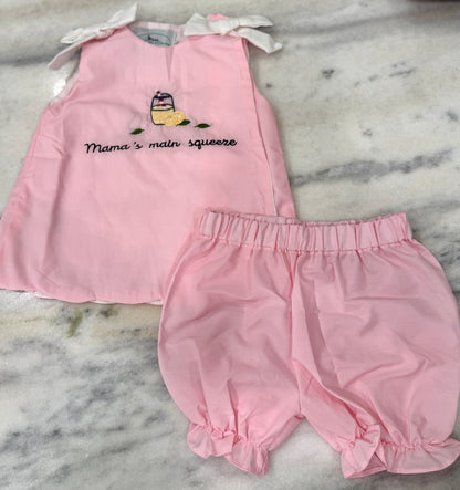 Hand Embroidered Mama's Main Squeeze Bloomer Set