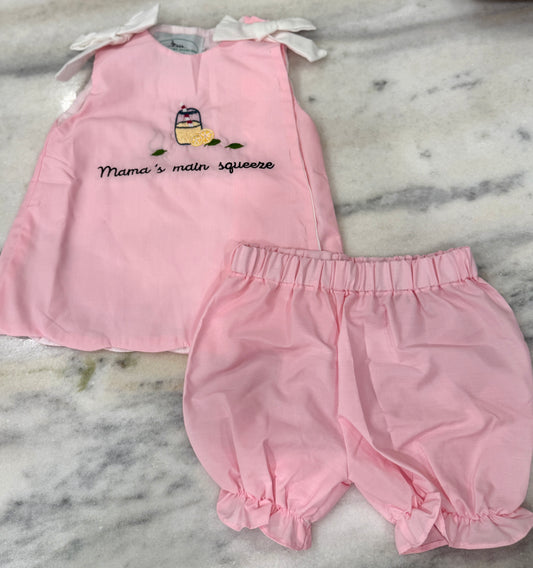 Hand Embroidered Mama's Main Squeeze Bloomer Set