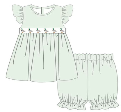 Duck Ribbon Girls Short Set