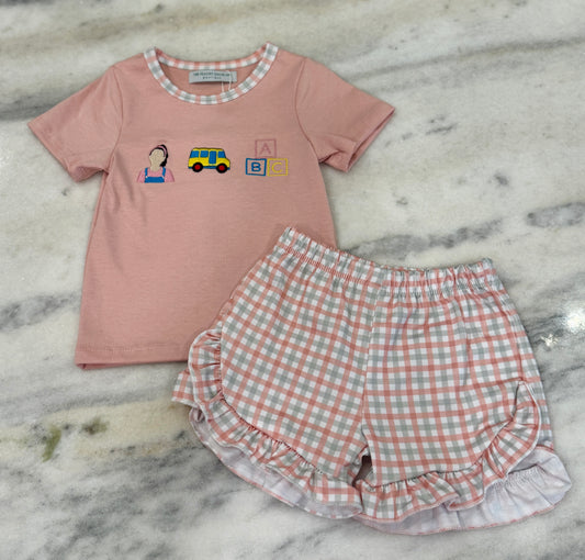 PO6 Embroidered Girls Ms.Rachel Set