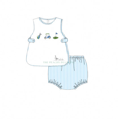 Boys Embroidered Golf Apron Set