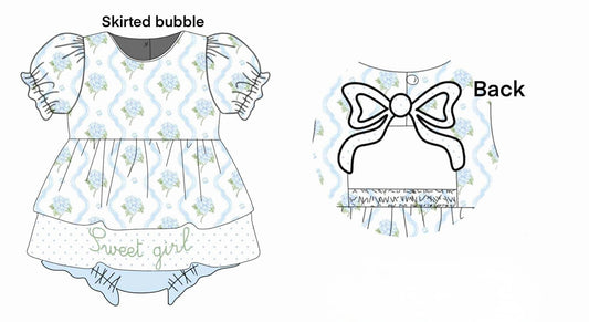 Hydrangea Sweet Girl Skirted Bubble