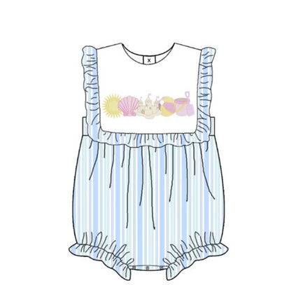 PO9 Embroidered Beach Vibes Ruffled Bubble