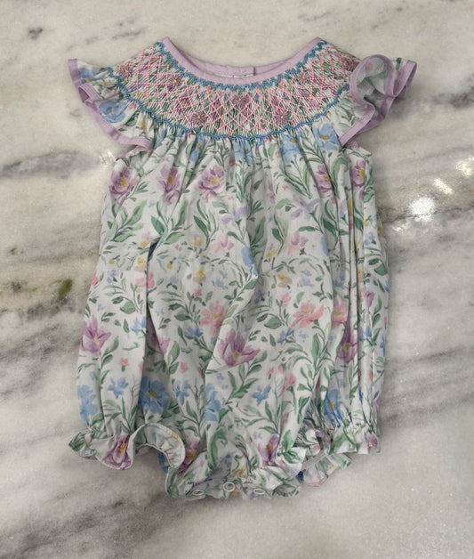 Spring Smocked Bishop Geometric Bubble