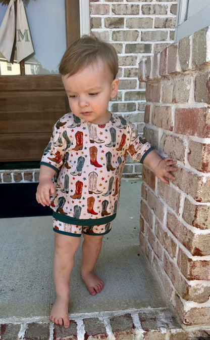 Red, White, & Boots Bamboo Set