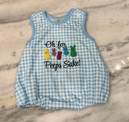 Boys Oh For Peeps Sake Gingham Bubble