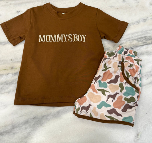 French Knot Camo Mommy’s Boy Set