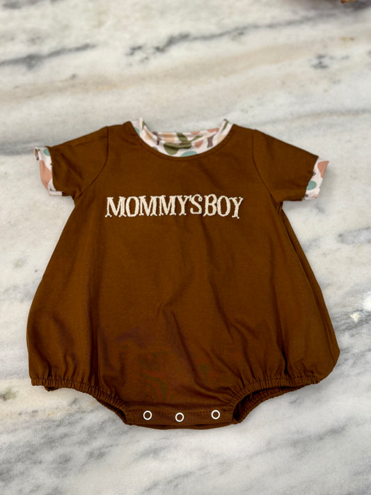 French Knot Camo Mommy’s Boy Bubble