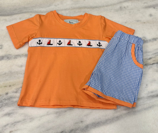 French Knot Sailboat Short Set