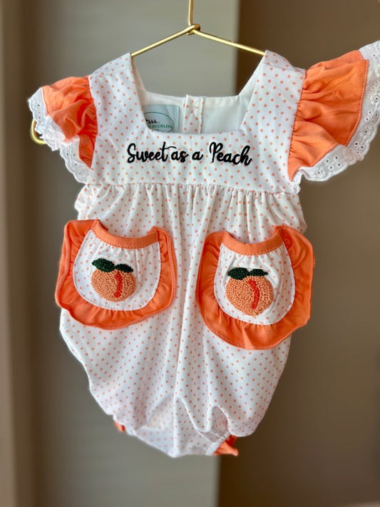 Sweet as a Peach French Knot Bubble