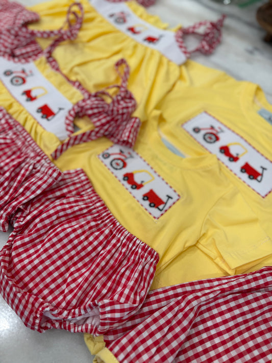 Little Rider Smocked Bloomer Set