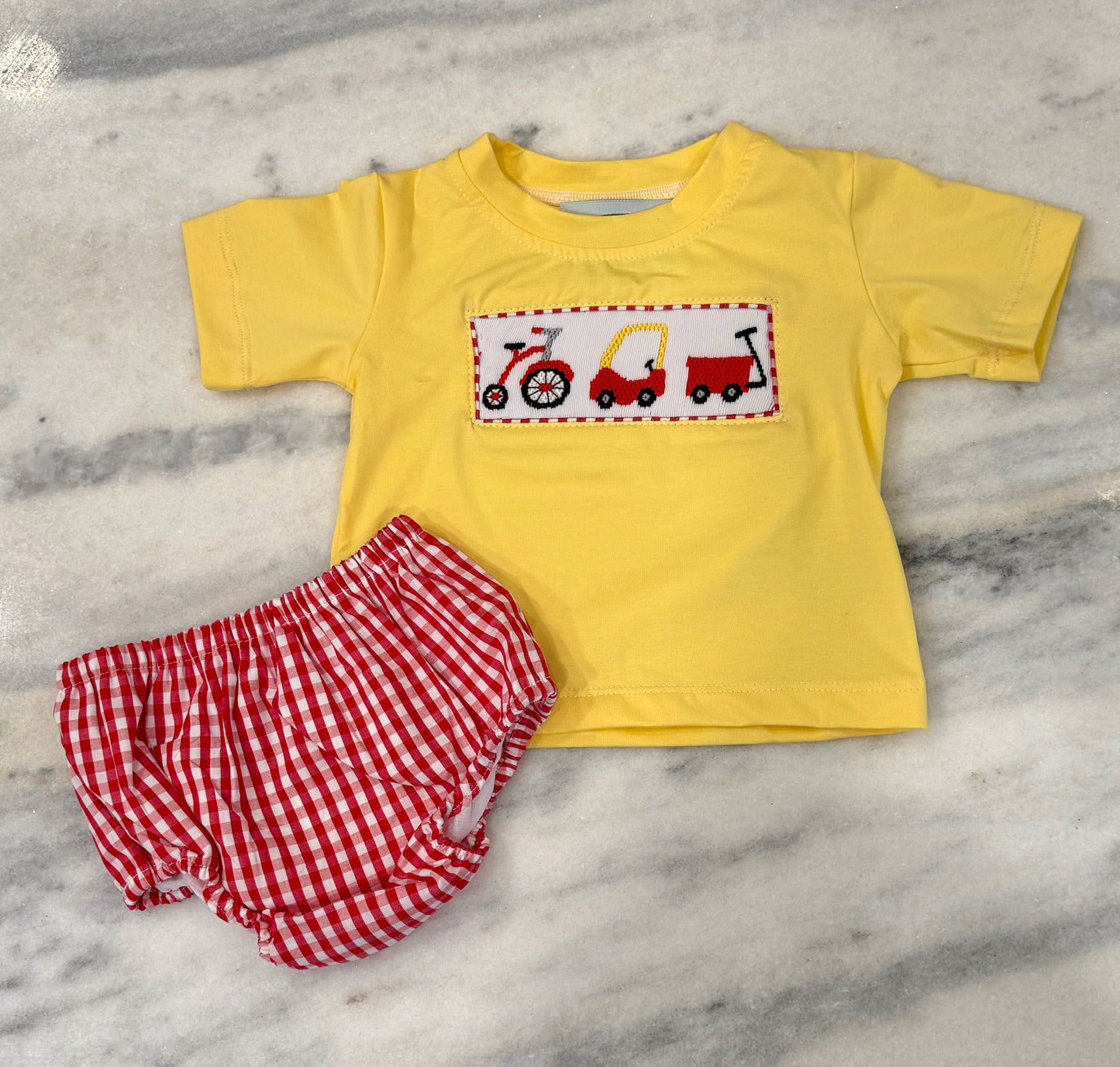 Little Rider Smocked Diaper Set